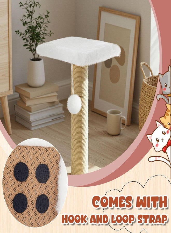 Abbylike 3 Pack 11.8 Square Cat Dog Bed Cushion Pad Mat Faux Rabbit Fur Pet Bed with Ball Anti Slip Soft Washable Cat Tree Tower Replacement Cushion Pad for Crate Cage Carrier Window Perch, White - Image 4